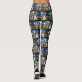 Goldendoodle Honden Pompoen Halloween Grappig Leggings (Achterkant)