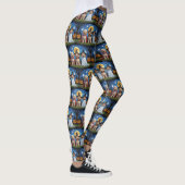 Goldendoodle Honden Pompoen Halloween Grappig Leggings (Rechts)