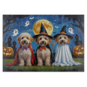Goldendoodle Honden Pompoen Halloween Grappig Snijplank (Voorkant)