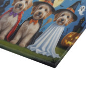 Goldendoodle Honden Pompoen Halloween Grappig Snijplank (Hoek)