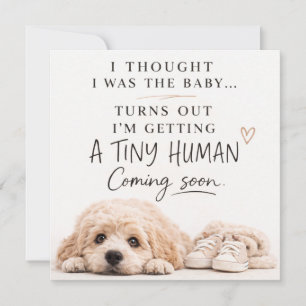 Goldendoodle-honden Zwangerschapsaankondigingskaar Kaart