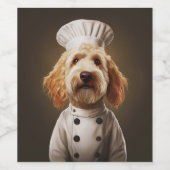 Goldendoodle Hondenkok Wijn Etiket (Enkel label)
