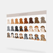 Goldendoodle hondenmix acryl bord (Hoek)