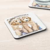 Goldendoodle Hondenpret Bier Onderzetter (Linkerzijde)