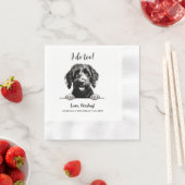 Goldendoodle hondentekening gepersonaliseerd doe i servet (Insitu)