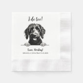Goldendoodle hondentekening gepersonaliseerd doe i servet (Voorkant)