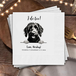 Goldendoodle hondentekening gepersonaliseerd doe i servet