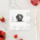 Goldendoodle hondentekening gepersonaliseerd doe i servet (Insitu)