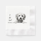 Goldendoodle hondentekening gepersonaliseerd doe i servet (Voorkant)