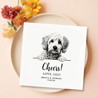 Goldendoodle Hondentekening Gepersonaliseerde Proo Servet