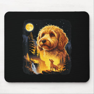 Goldendoodle Huilt naar de Maan Vintage Grappige G Muismat