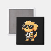 Goldendoodle I Love Dad Funny Dog Tattoo Magneet (Voorkant / Achterkant)