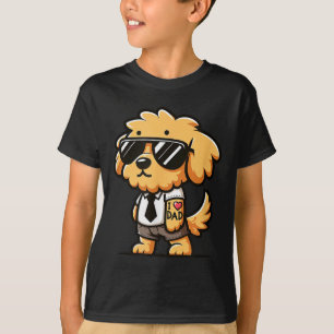 Goldendoodle I Love Dad Funny Dog Tattoo T-shirt