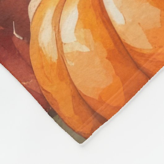 Goldendoodle in de herfst laat Thanksgiving kunst  Fleece Deken (Hoek)