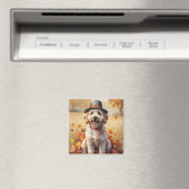 Goldendoodle in de herfst laat Thanksgiving kunst Magneet (Insitu (Vaatwasser))