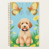 Goldendoodle in de tuin planner (Voorkant)