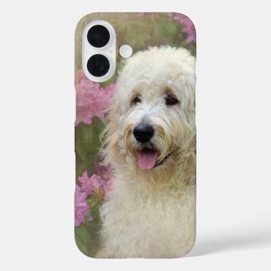 Goldendoodle in een tuin Case-Mate iPhone case (Achterkant)