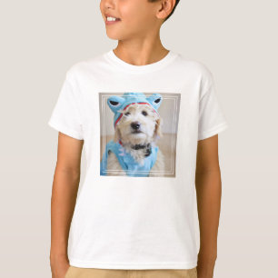 Goldendoodle in haaienkostuum t-shirt
