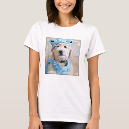 Goldendoodle in haaienkostuum t-shirt (Voorkant)