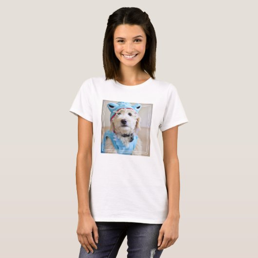 Goldendoodle in haaienkostuum t-shirt (Voorkant volledig)