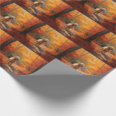 Goldendoodle in Herfstbladeren Herfst Inspire Cadeaupapier (Hoek)