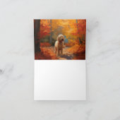 Goldendoodle in Herfstbladeren Herfst Inspire Kaart (Binnen)