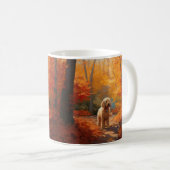 Goldendoodle in Herfstbladeren Herfst Inspire Koffiemok (Voorkant rechts)