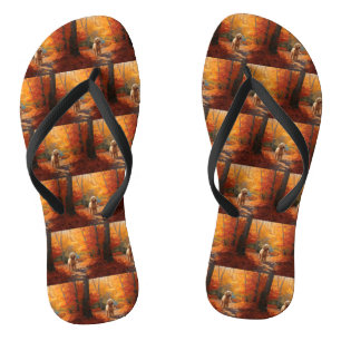 Goldendoodle in Herfstbladeren Herfst Inspire Teenslippers