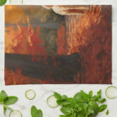 Goldendoodle in Herfstbladeren Herfst Inspire Theedoek (Gevouwen)