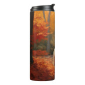 Goldendoodle in Herfstbladeren Herfst Inspire Thermosbeker (Gedraaid links)