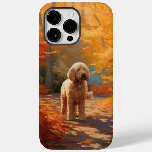 Goldendoodle in herfstbladeren val inspireert Case-Mate iPhone case (Achterkant)