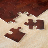 Goldendoodle in herfstbladeren val inspireert legpuzzel (Zijkant)
