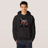 Goldendoodle In Space With Donuts Cute Doodle Boys Hoodie (Voorkant volledig)