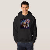 Goldendoodle In Space With Donuts Cute Doodle Boys Hoodie (Voorkant volledig)