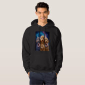 Goldendoodle In Space With Donuts Cute Doodle Boys Hoodie (Voorkant volledig)