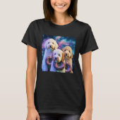 Goldendoodle In Space With Donuts Cute Doodle Boys T-shirt (Voorkant)