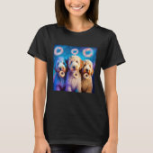 Goldendoodle In Space With Donuts Cute Doodle Boys T-shirt (Voorkant)