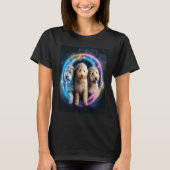 Goldendoodle In Space With Donuts Cute Doodle Boys T-shirt (Voorkant)