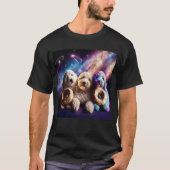 Goldendoodle In Space With Donuts Cute Doodle Boys T-shirt (Voorkant)