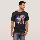 Goldendoodle In Space With Donuts Cute Doodle Boys T-shirt (Voorkant volledig)