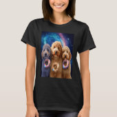 Goldendoodle In Space With Donuts Cute Doodle Boys T-shirt (Voorkant)