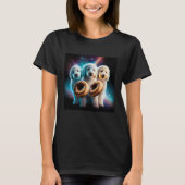 Goldendoodle In Space With Donuts Cute Doodle Boys T-shirt (Voorkant)