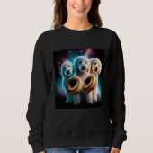 Goldendoodle In Space With Donuts Cute Doodle Boys Trui (Voorkant)