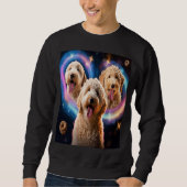 Goldendoodle In Space With Donuts Cute Doodle Boys Trui (Voorkant)