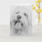 Goldendoodle Kaart (Gele Bloem)