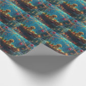 Goldendoodle Kerst Feestelijke reis Cadeaupapier (Hoek)