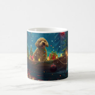 Goldendoodle Kerst Feestelijke reis Koffiemok