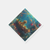 Goldendoodle Kerst Feestelijke reis Servet (Hoek)