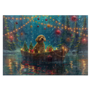 Goldendoodle Kerst Feestelijke Reis Snijplank