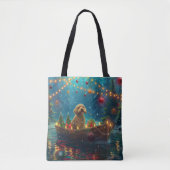 Goldendoodle Kerst Feestelijke reis Tote Bag (Voorkant)